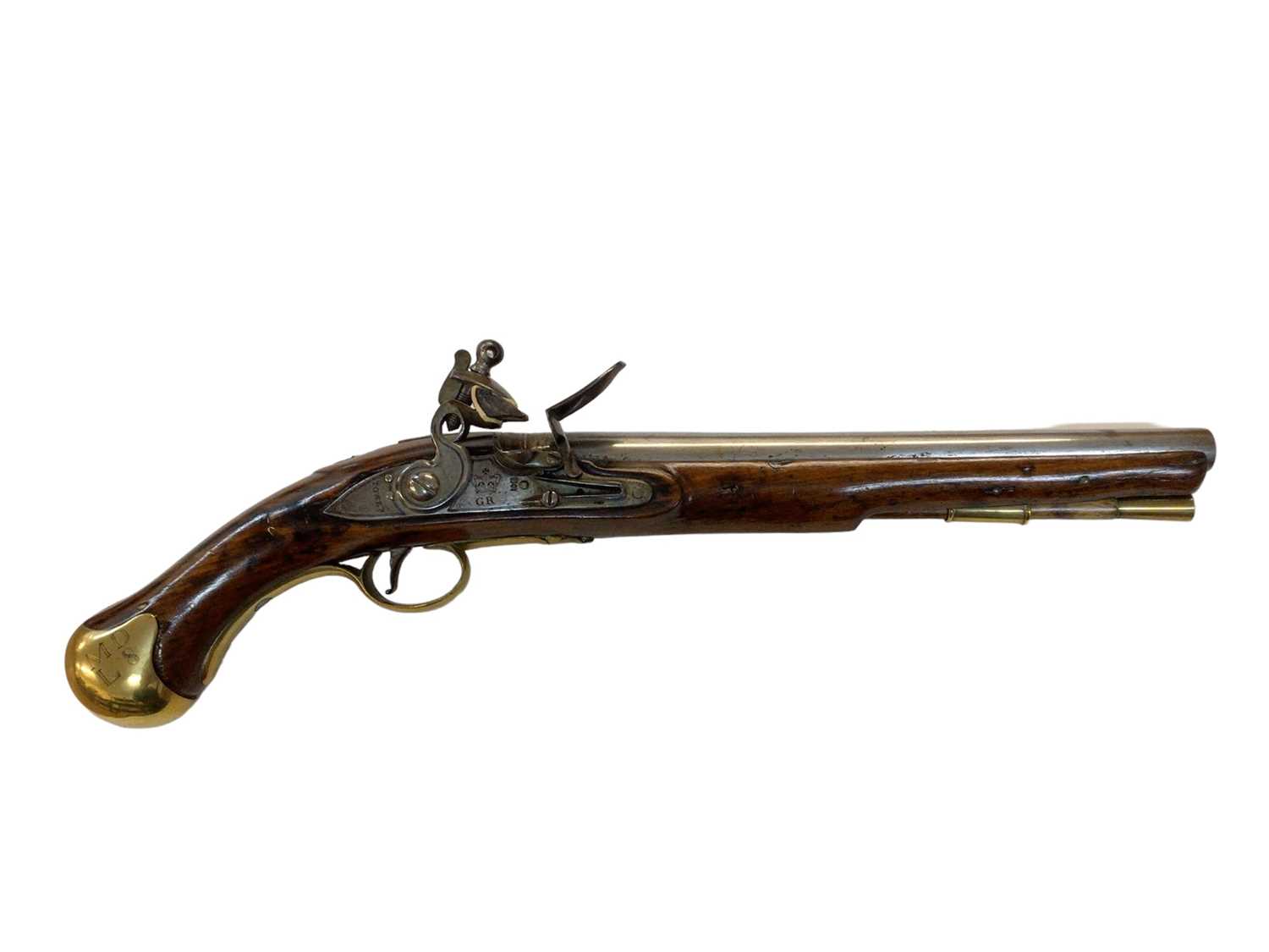 Lot 1006 - Georgian Flintlock Sea Service long pistol