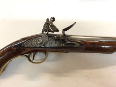 Lot 1006 - Georgian Flintlock Sea Service long pistol