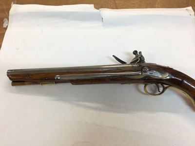 Lot 1006 - Georgian Flintlock Sea Service long pistol