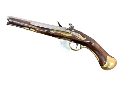 Lot 1008 - Georgian Flintlock short sea service pistol