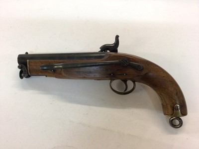 Lot 1010 - Victorian percussion customs pistol dated 1855