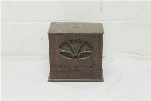 Lot 3418 - Wooden cigarette vending machine -...