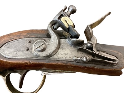 Lot 1000 - Georgian Flintlock blunderbuss pistol by Twigg