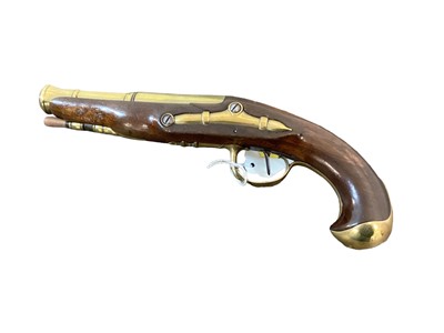 Lot 1005 - Napoleonic French Flintlock blunderbuss pistol