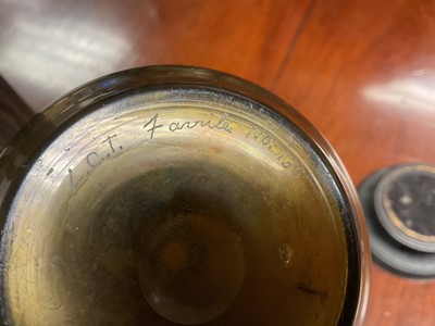 Lot 1600 - Tiffany Favrile vase No136, 1905, signed LCT Favrille, No 136.  8in