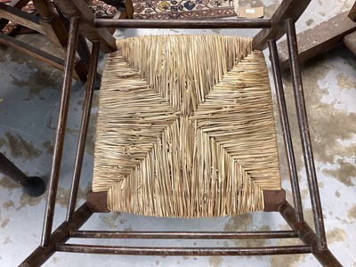 Lot 1607 - Late 19th century Arts and Crafts spindle back armchair