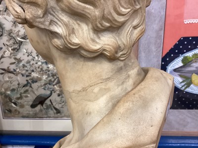 Lot 970 - Dominick Andrew Olivieri (act. 1820-1833): Good marble portrait bust of William Pitt the Younger, signed