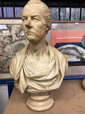 Lot 970 - Dominick Andrew Olivieri (act. 1820-1833): Good marble portrait bust of William Pitt the Younger, signed