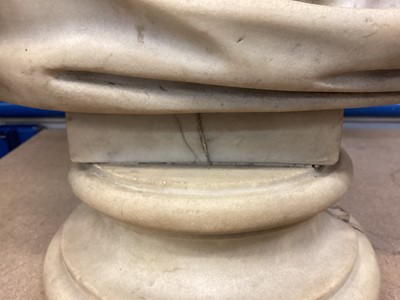 Lot 970 - Dominick Andrew Olivieri (act. 1820-1833): Good marble portrait bust of William Pitt the Younger, signed