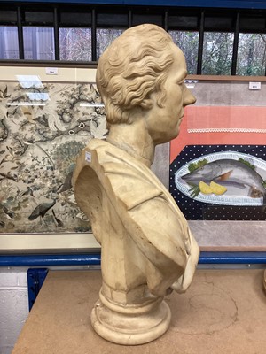 Lot 970 - Dominick Andrew Olivieri (act. 1820-1833): Good marble portrait bust of William Pitt the Younger, signed