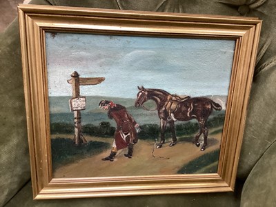 Lot 112 - English School, Dick Turpin and Black Bess, oil on canvas
