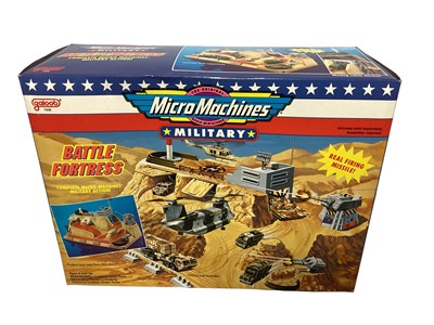 Lot 98 - Galoob (c1991) Micro Machines Military Battle Fortess Playset, Boxed No.7006, plus Micro Machines Star Wars Classic Characters, Imperial Stormtroopers & Imperial Naval Troopers No,66080 (4)