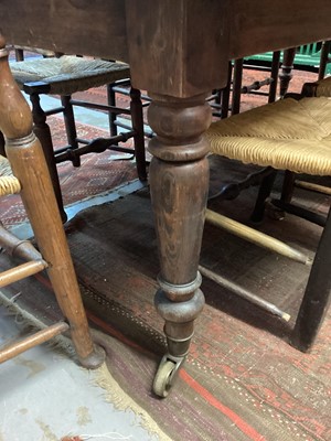 Lot 1627 - Late 19th century kitchen table