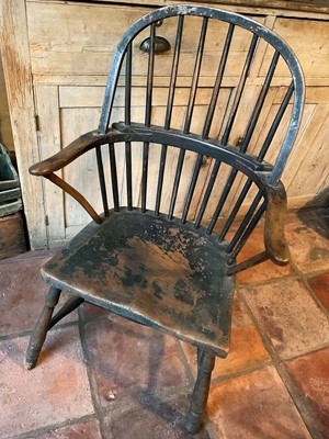 Lot 1629 - Late 18th century West Country stickback Windsor chair