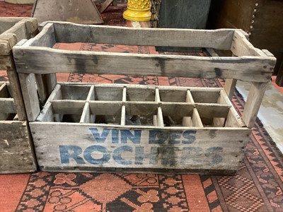 Lot 1640 - Two 19th century French wine crates