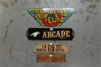 Lot 3436 - Four Arcade signs