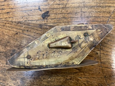 Lot 1656 - World War One trench art model of a tank