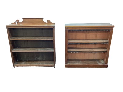 Lot 1687 - Near pair of 19th century mahogany bookcases