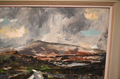 Lot 1710 - *Rowland Suddaby (1912-1972) oil on board - Storm over the Pennines oil on board
