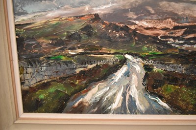 Lot 1710 - *Rowland Suddaby (1912-1972) oil on board - Storm over the Pennines oil on board