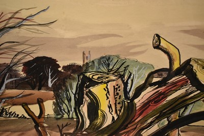Lot 1711 - *Rowland Suddaby (1912-1972) watercolour, Untitled landscape