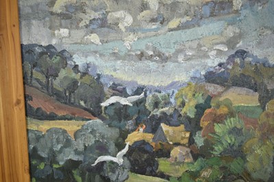 Lot 1713 - *Lucy Harwood (1893-1972) oil on canvas - Seagulls, signed verso