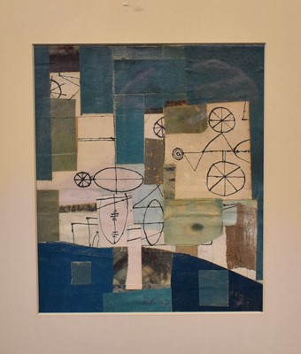 Lot 1730 - Robert Haselden (b. 1944) Untitled collage - signed RH dated 1977