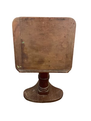 Lot 1731 - 19th century mahogany adjustable lectern, on trefoil base with three brass castors