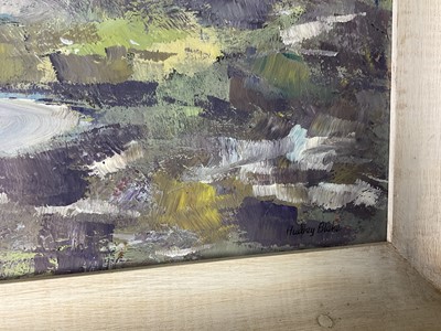 Lot 1747 - Audrey Blake (20th century) oil on board - Snow in the Lakes