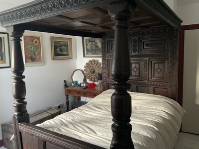 Lot 1749 - Late 17th century oak four poster bed