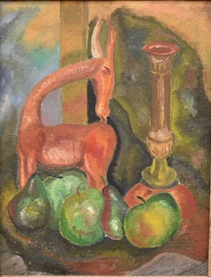 Lot 1764 - Stoner Monk (b.1930), aka Robert Davey, oil on board - Still life