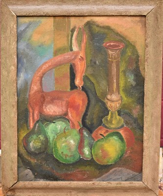 Lot 1764 - Stoner Monk (b.1930), aka Robert Davey, oil on board - Still life