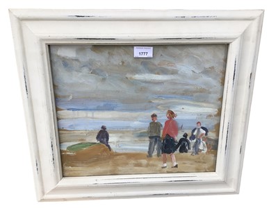 Lot 1777 - Jean Alexander (1911-1994), oil on board, Beach Scene