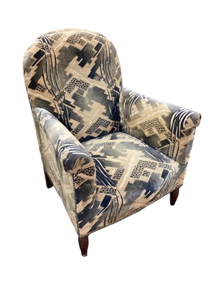 Lot 1779 - Small French armchair upholstered with Art Deco fabric, circa 1930s