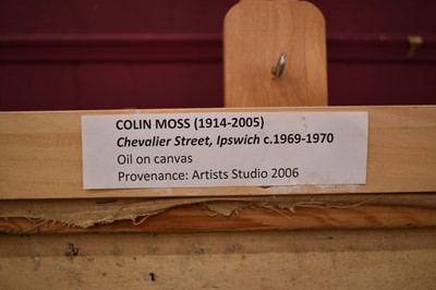 Lot 1545 - *Colin Moss (1914-2005), oil on canvas - Chevalier Street, Ipswich