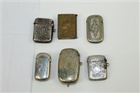 Lot 3644 - Collection of six vesta cases - including...