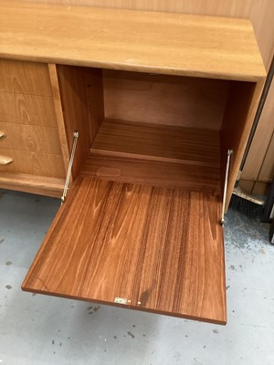 Lot 1342 - Mid century teak G Plan sideboard with four drawers and three cupboards, 206cm wide, 46cm deep, 78.5cm high