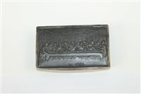 Lot 3645 - 19th century Continental horn snuff box with...