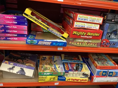 Lot 647 - Large assortment of toys (2 shelves)