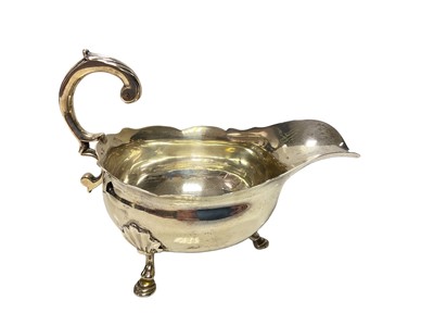 Lot 359 - Georgian silver sauceboat