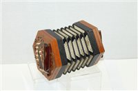 Lot 3620 - Early 20th century mahogany cased Concertina,...