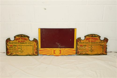 Lot 3476 - Two signs for Bryan's Clocksck and top board...