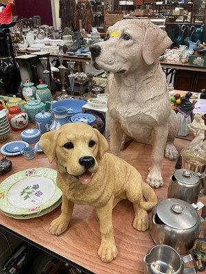 Lot 517 - Two large Labrador dog ornaments (2)