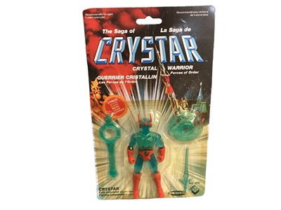 Lot 298 - Remco (c1982) The Saga of Crystar (English & French) Crystal Warrior Forces of Order action figures including Crystar, Magna Man, Ogeode & Moltar, on card with bubblepack No.276 (4)