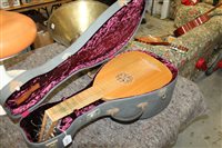 Lot 3612 - Twelve-string guitar lute with a switch-back...