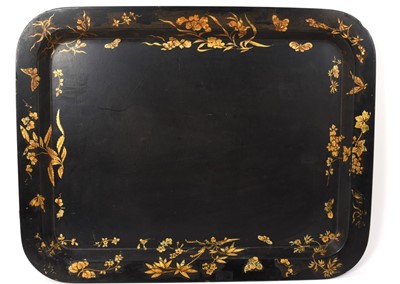 Lot 797 - Large Regency period papier mâche tray