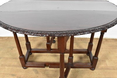 Lot 1360 - Small 18th century red walnut gateleg table