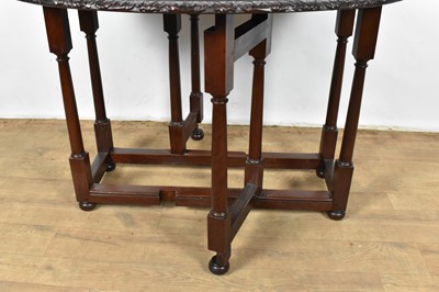 Lot 1360 - Small 18th century red walnut gateleg table