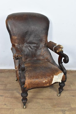 Lot 1310 - George IV library chair