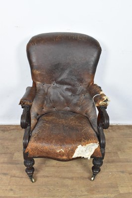 Lot 1310 - George IV library chair
